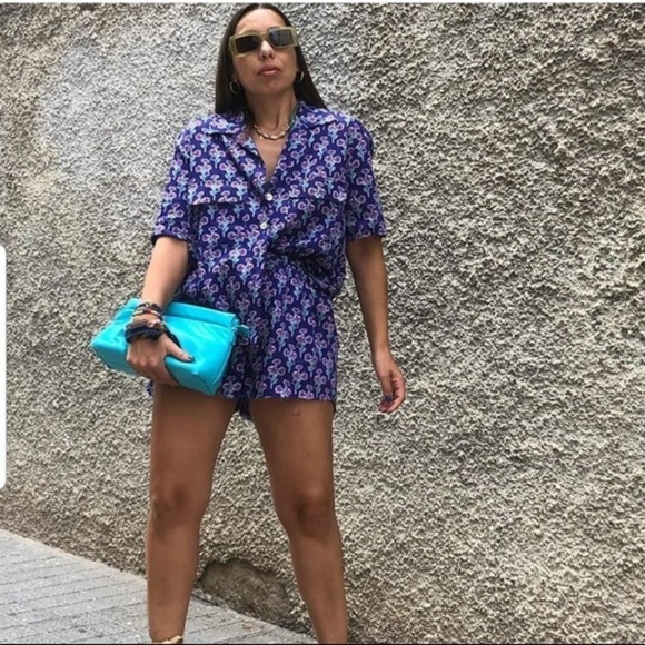 ZARA Floral Print Shorts - Picture 1 of 4